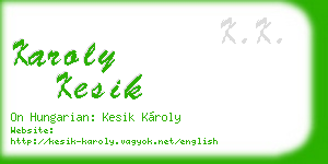 karoly kesik business card